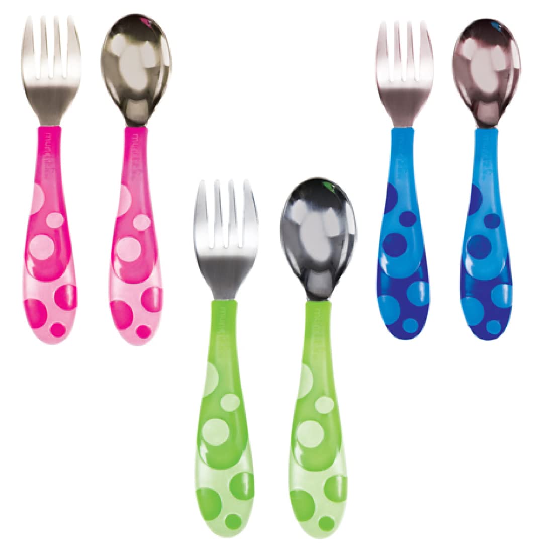 Munchkin Toddler Fork and Spoon Set (1 Spoon and 1 Fork ) Assorted colours