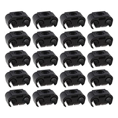 eMagTech 20pcs Brake Line Brake Hose Double Clip Bracket Holder Black Compatible with Audi 80/100/200/A4/S4 Seat Alhambra/Arosa/Cordoba/Ibiza VW Beetle/Bora/Caddy/Golf