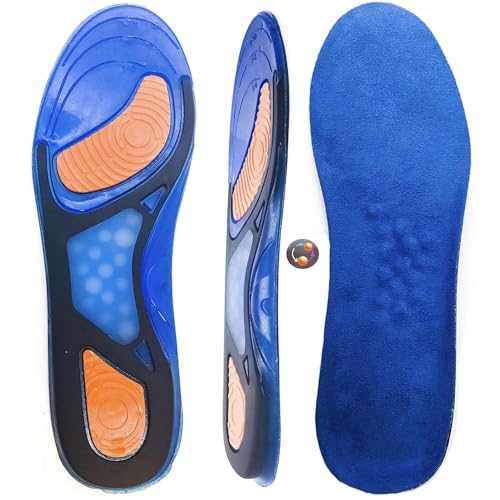 Goofort Women Men Massage Insoles Gel Insoles Stimulating Yonnquan Acupoint Relieve Your Sore Feet 3D-Xpain™-Plus with Cushion Shock Absorption Work Boots Long Sports Standing Pressure Relief UK5-13