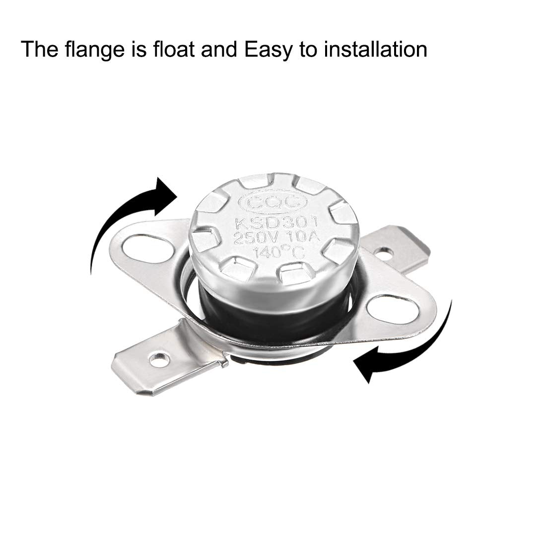 sourcing map KSD301 Thermostat 140°C/284°F 10A Normal Closed N.C Adjust Snap Disc Temperature Switch for Microwave,Oven,Coffee Maker 2pcs