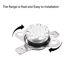 sourcing map KSD301 Thermostat 140°C/284°F 10A Normal Closed N.C Adjust Snap Disc Temperature Switch for Microwave,Oven,Coffee Maker 2pcs