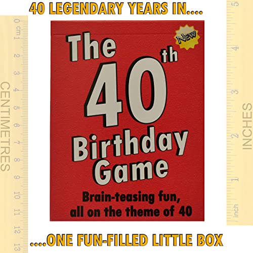 The 40th Birthday Game - amusing little gift or present idea for anyone turning forty. Fun as a 40th birthday party icebreaker.