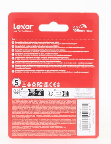 Lexar PLAY 512GB Micro SD Card, microSDXC UHS-I Card, Up To 150MB/s Read, TF Card Compatible-with Nintendo-Switch, Portable Gaming Devices, Smartphones And Tablets (LMSPLAY512G-BNNAG)