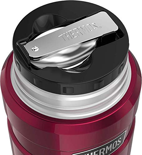 Thermos Stainless King Food Flask, Stainless Steel, Raspberry, 9.4 x 9.4 x 14.2 cm - 470 ml