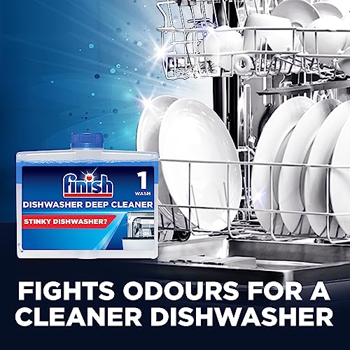 Finish Dishwasher Machine Cleaner , Lemon , Pack of 4, 250ml Each ,Deep Cleans and Helps to prolong life of your dishwasher