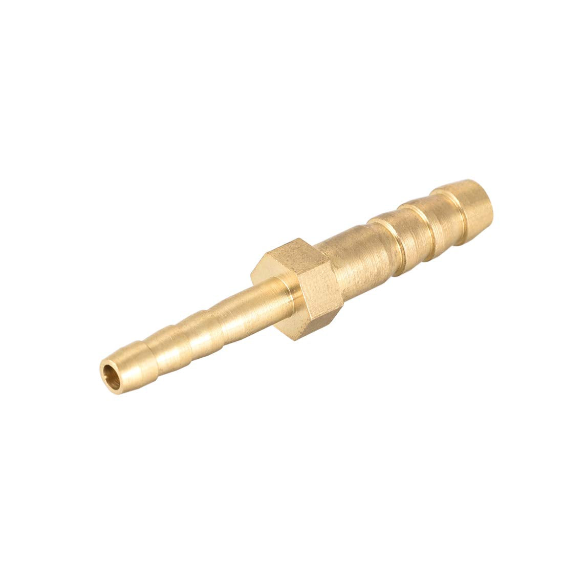 sourcing map Straight Brass Barb Fitting Reducer, Fit Hose ID 6mm to 4mm 2pcs