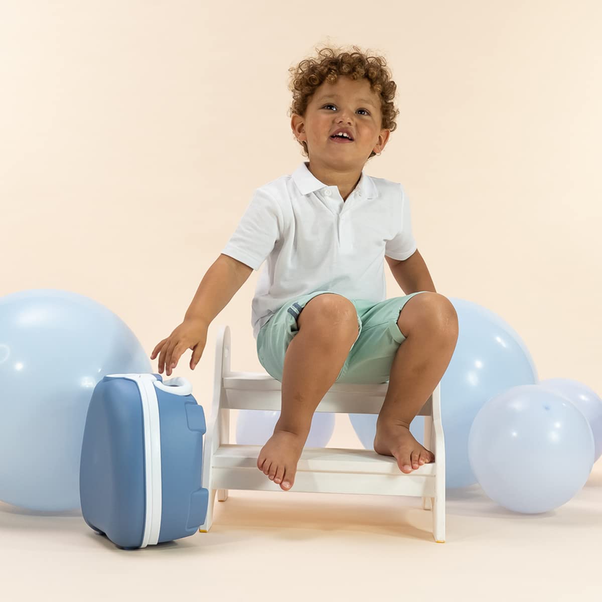 My Carry Potty - Blue Pastel Travel Potty, Award-Winning Portable Toddler Toilet Seat for Kids to Take Everywhere