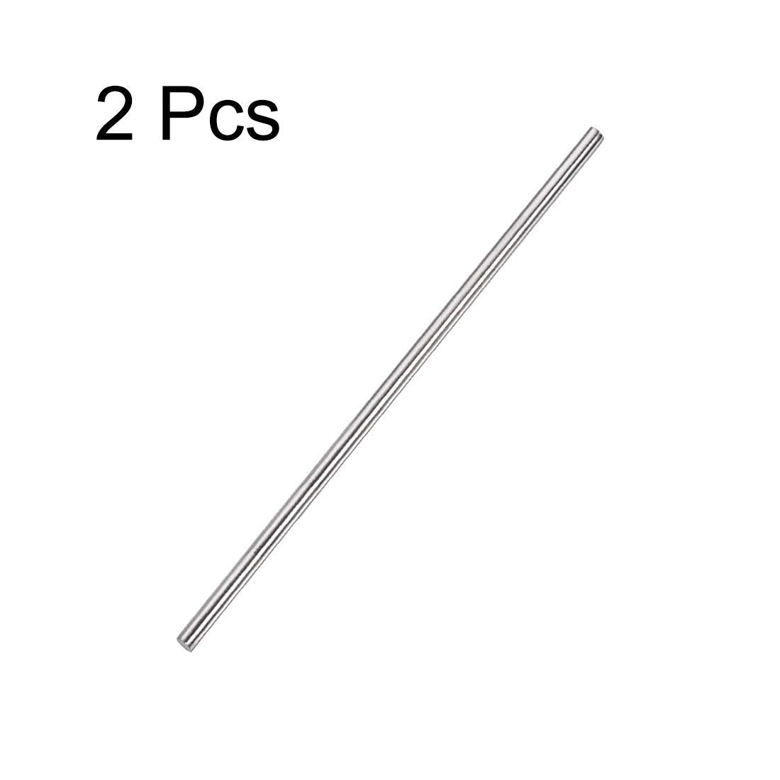 TA-VIGOR 2Pcs 4mm x 200mm Stainless Steel Round Rods, Metal Solid Round Shaft Rods Lathe Bar Stock for DIY Crafts Car Helicopter Airplane Model