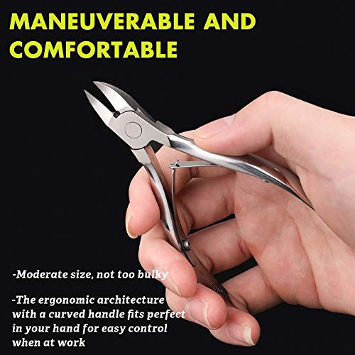 BEZOX Portable Nail Clipper - Toenail Clippers with Surgical Stainless Steel Suitable for Thick Fingernail Toenail