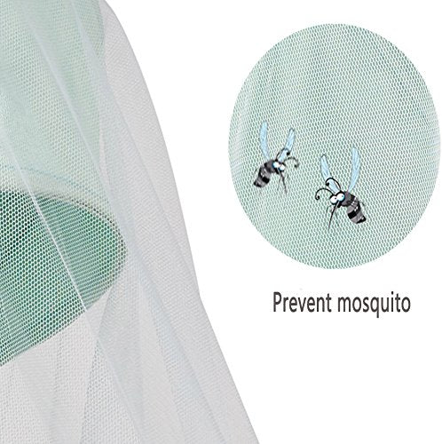 Pram Net, 2 pack Universal Mosquito Fly Bug Insect Net Protection Cover for Pushchair buggy carrycot stroller bassinet basket jogger Travel cot White