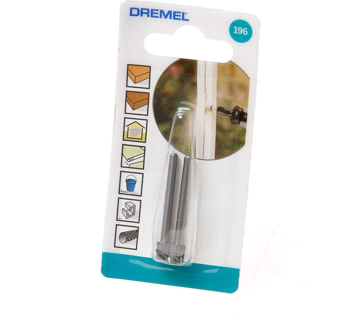 Dremel 196 Milling Cutting Bits in 2-Pack Accessory Set - 2 Cylinder-shaped High-Speed Cutters with 5.6mm Working Diameter