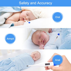 Berrcom Digital Thermometer for Adults and Kids Oral and Underarm Thermometer Rectal Thermometer for Fever, Babies Medical Thermometer with Fever Alarm