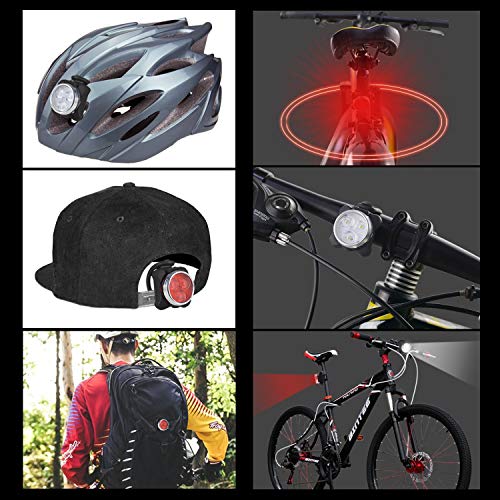 Balhvit Bike Light Set, Super Bright USB Rechargeable Waterproof Mountain Road Safety & Easy Mount LED Bicycle Lights, USB Cycling Front & Rear Light