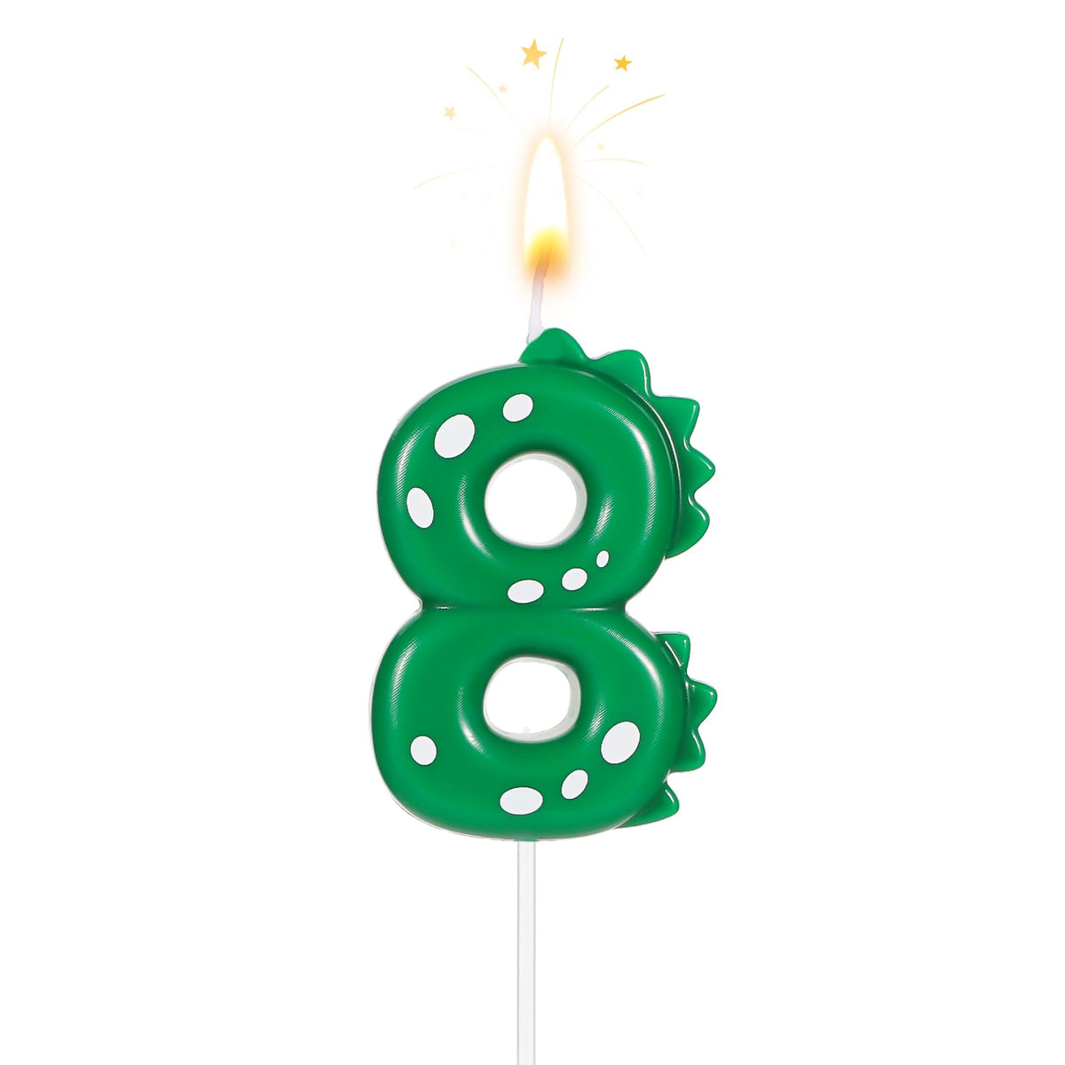 TOYMIS Birthday Number Candles, 2.8 Inch Dinosaur Candle Birthday Cake Candles Dinosaur Birthday Candle for Cake Dinosaur Candle Theme Party Decoration(Number 8)