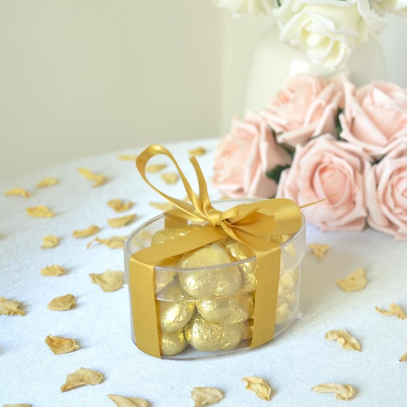 Luxury Milk Chocolate Hearts - For Wedding Favours, Anniversary, and Mothers Day - 20 Gold Hearts