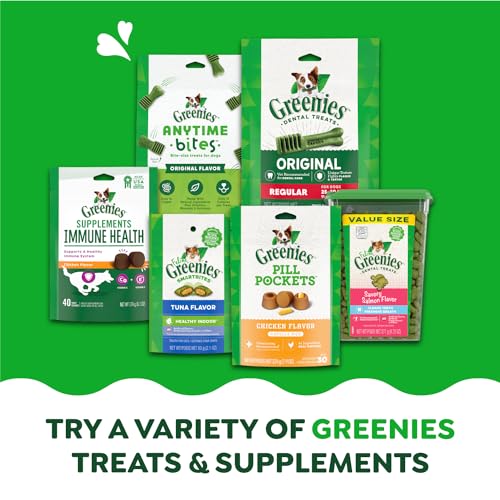 FELINE GREENIES PILL POCKETS for Cats Natural Soft Cat Treats, Salmon Flavor, 1.6 oz. Pack (45 Treats)