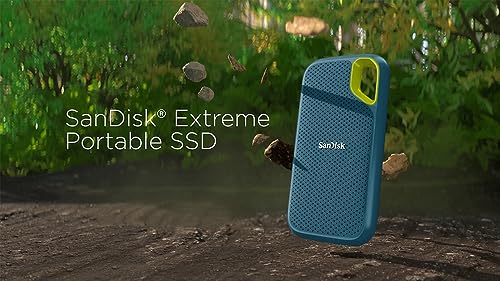 SanDisk 1TB Extreme Portable SSD, USB-C, External NVMe Solid State Drive, up to 1050 MB/s, IP65 rated for dust and water resistance - Monterey