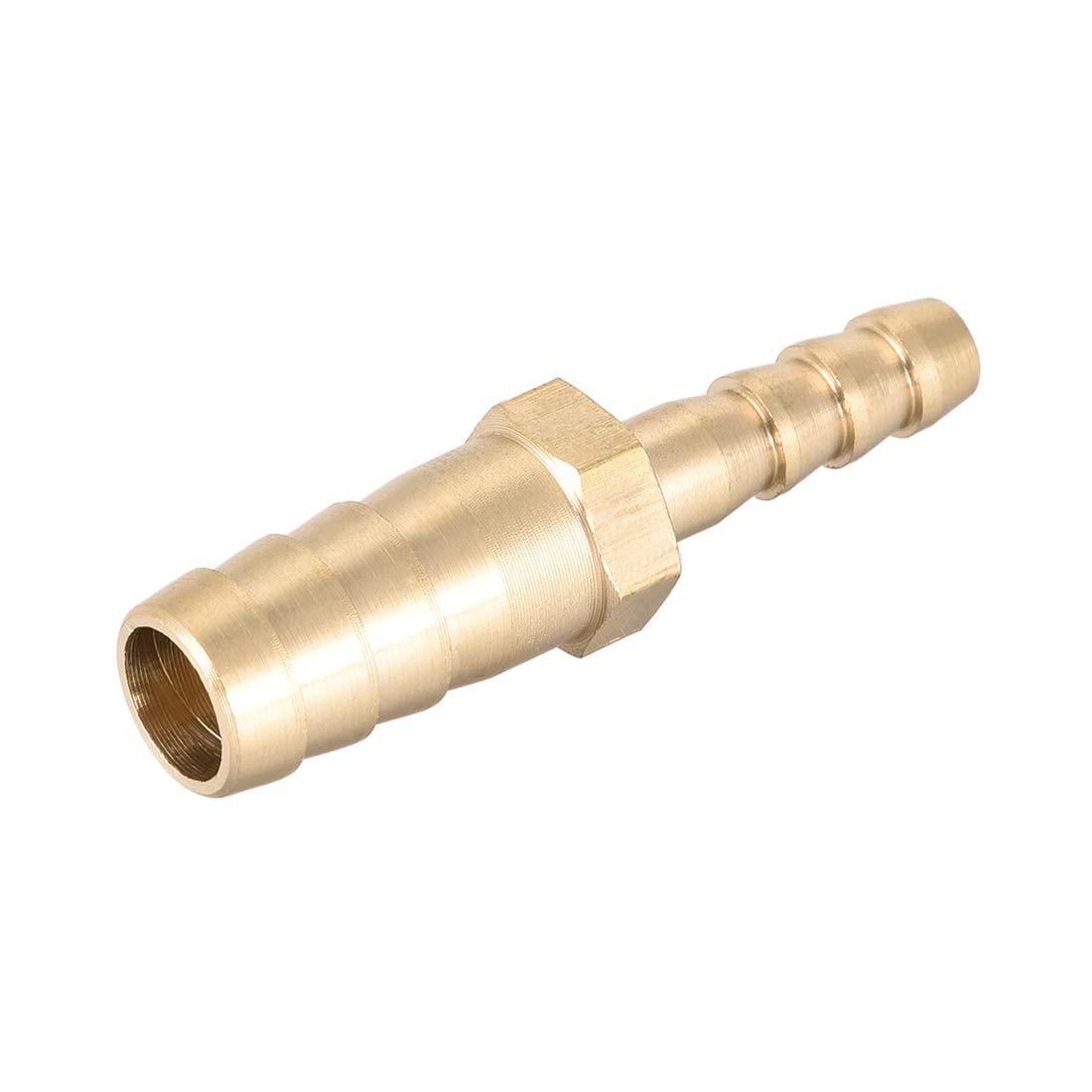 sourcing map Straight Brass Barb Fitting Reducer, Fit Hose ID 10mm to 6mm