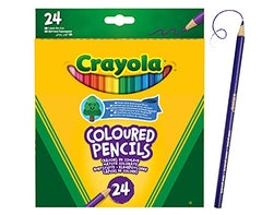 CRAYOLA Colouring Pencils - Assorted Colours (Pack of 24)   A Must-Have for All Kids Arts & Crafts Sets   Ideal for Kids Aged 3and