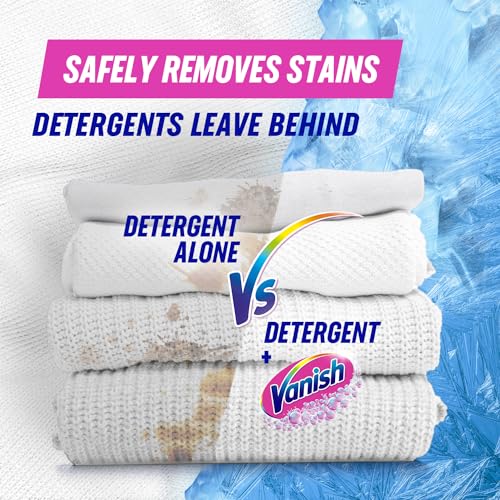 Vanish Gold Oxi Action Stain Remover and Whitening Booster Powder For Whites 1.5 kg, Removes Tough Stains Even at 20°C, Restores Whiteness of Greyed Fabrics (Packaging May Vary)