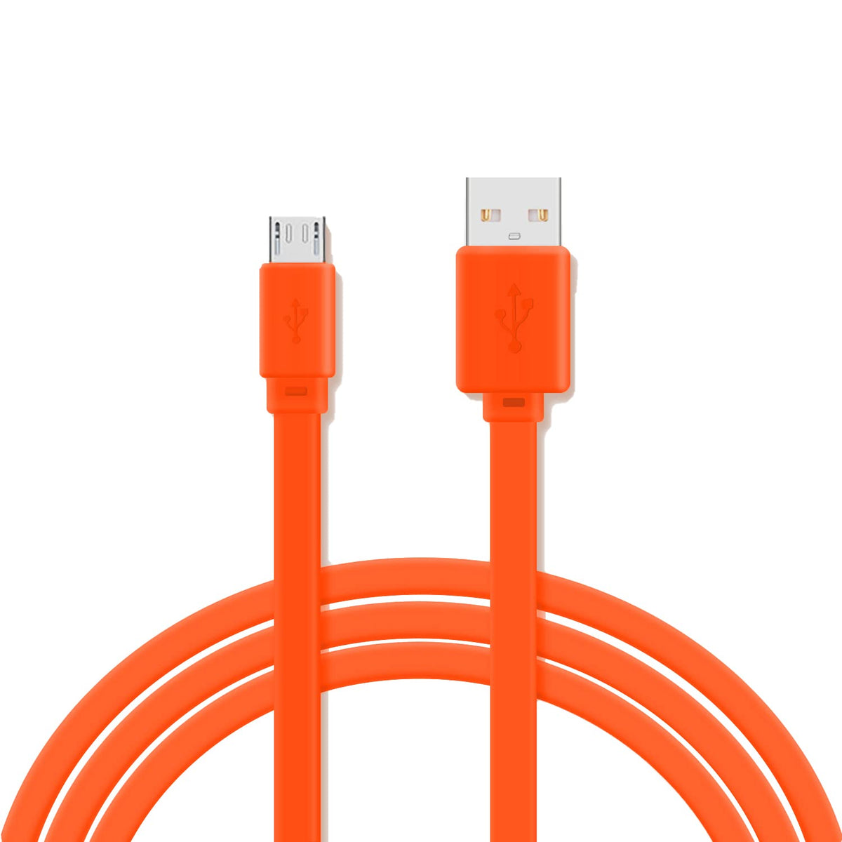 Aiivioll Replacement Micro USB Fast Charger Flat Cable Cord Compatible for JBL Flip 2 Flip 3 Flip 4 Speaker Logitech UE Boom 22AWG Android Phones (3.3ft/Orange)