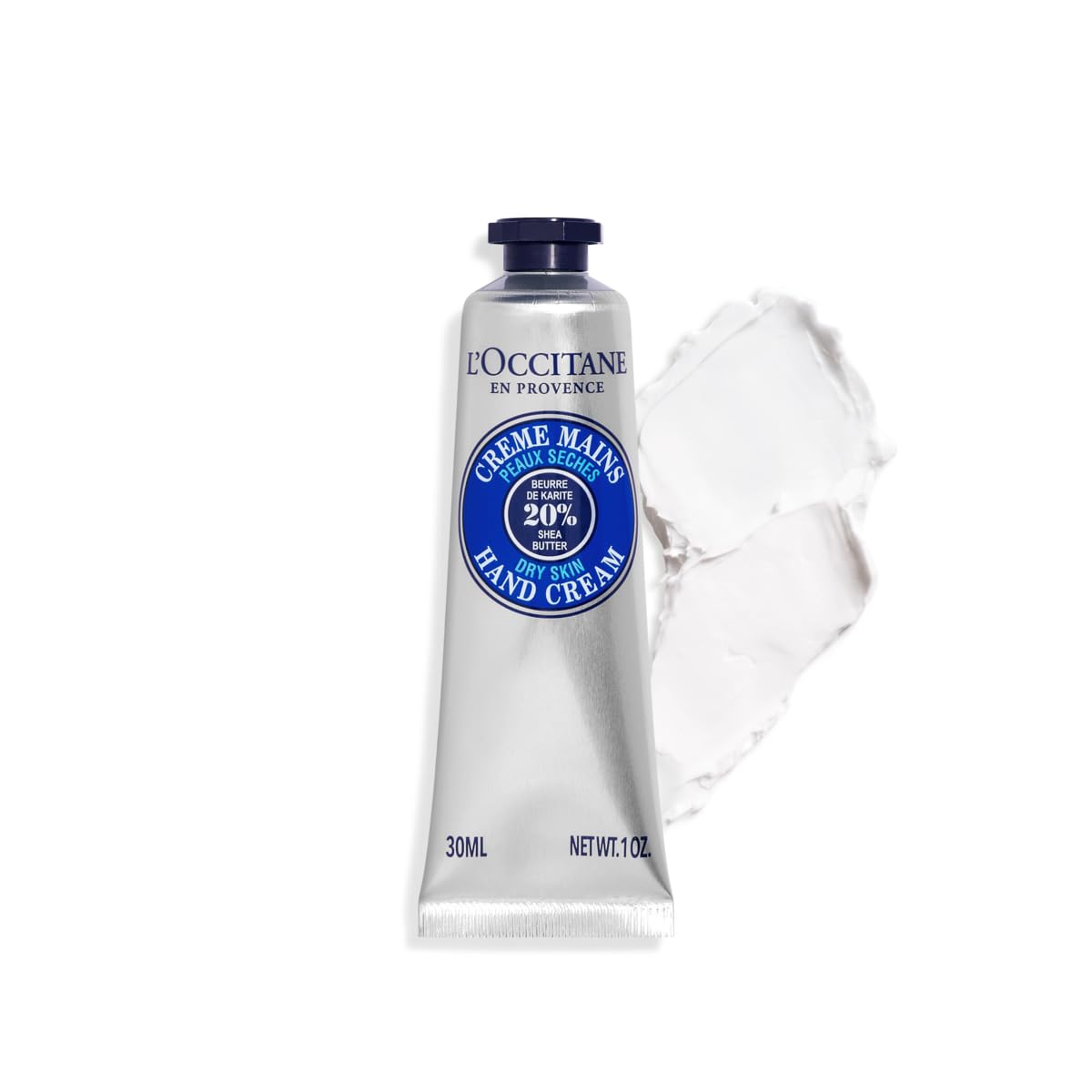 L'OCCITANE Travel Sized Shea Butter Hand Cream 30ml   Enriched with Shea Butter   Vegan & 98% Readily Biodegradable   Clean & Luxury Beauty Hand Care for All Skin Types