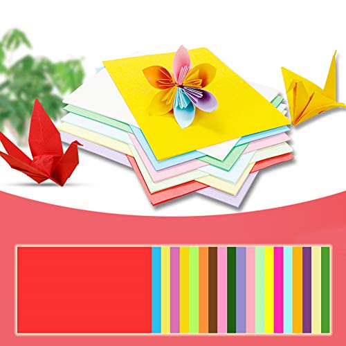 Coloured Card A4, Coloured Paper (Pack of 100 Sheets) 230gm, 20 Assorted Colours Handmade Origami Paper, Craft a4 Card