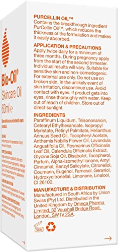 Bio-Oil Skincare Oil - Improve the Appearance of Scars, Stretch Marks and Skin Tone - 1 x 60 ml