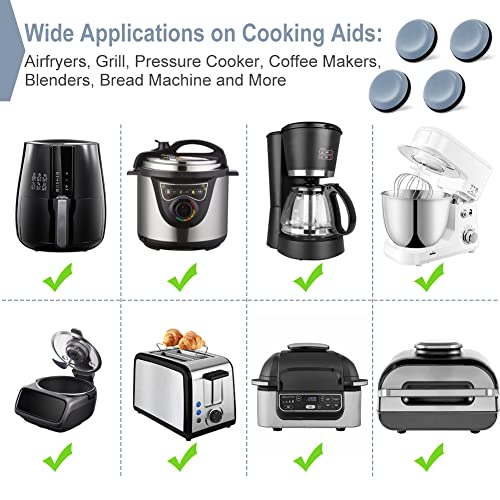 Appliance Sliders, 16PCS Air Fryer Accessories Easy Movers for Small Kitchen Appliances, Air Fryers, Bread Machine,Coffee Makers,Blenders,Grills,Mixers,Microwave