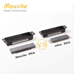 Mousike Magnetic Door Catch 30KG Strong Stainless Steel Cabinet Magnetsfor Kitchen Cupboard Wardrobe Closet Cabinet Door Latch (Black 2 Pack)