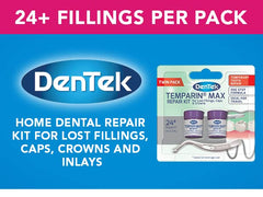 DenTek Temparin Max Home Dental Repair Kit Twin Pack for repairing lost fillings and loose caps, crowns or inlays - 24and Repairs