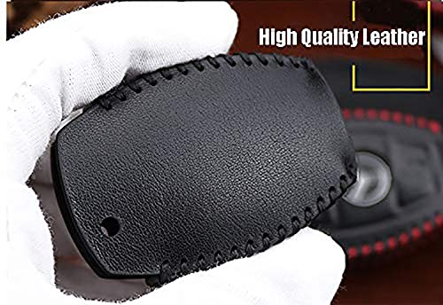 ontto Leather Car Key Fob Cover for For Mercedes Benz A B C E G K R S Class AMG CLA GLA VITO GLE ML GLK CLK Keyring accessories Key Case Remote key Shell key Holder keychain Protector 3 Buttons Black
