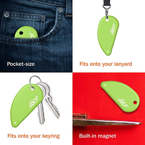 Slice 00100 Safety Cutter Ceramic Knife   Coupons, Card, Paper, Parcels and Wrapping Paper Cutter Tool - Handy and Safe Tiny Cutting Tool That Fits Your Keyring