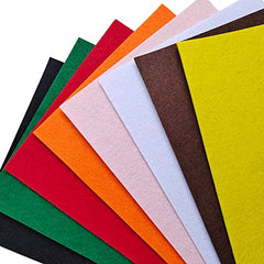 Jtnohx Stiff Felt for Crafts, 2mm Thick Colour Felt Sheets, 8 Pcs 20x30cm Craft Felt Fabric for Sewing & DIY Projects (Christmas Series)