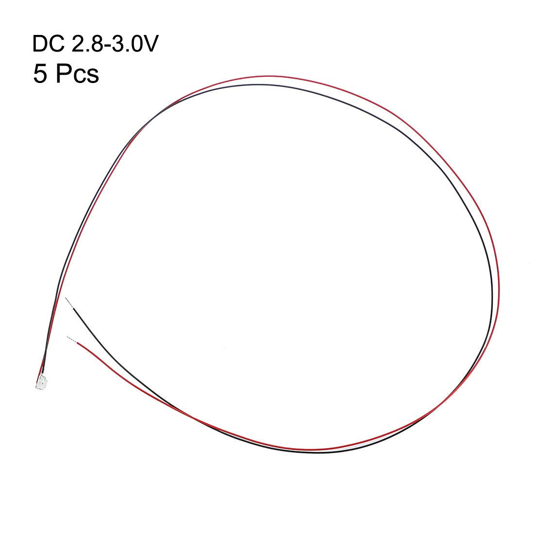 sourcing map 5pcs Prewired 0805 Emerald-Green Surface Mounted Devices LED Light Emitting Diode - DC 2.8-3V Micro Soldered Mini LED Light