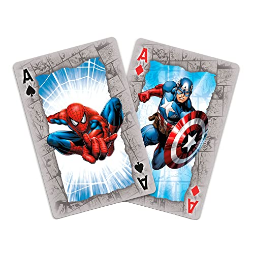 Waddingtons Number 1 Marvel Universe Playing Card Game, play with your favourite superheroes including Iron Man, Spider-Man and Captain America, gift and toy for boys, girls and adults Aged 6 plus