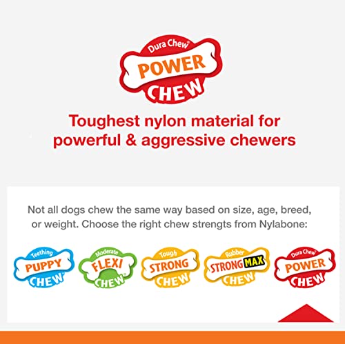 Nylabone Dura Chew Extreme Tough Dog Chew Toy Bone, Chicken Flavour Wishbone, S, for Dogs Up to 11 kg