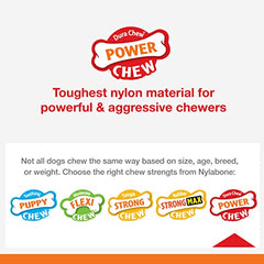 Nylabone Dura Chew Extreme Tough Dog Chew Toy Bone, Chicken Flavour Wishbone, S, for Dogs Up to 11 kg