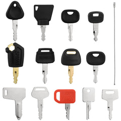 Ignition Starter Plant Key Set 14pcs, Ancable Plant/Dumper/Machine Keys Replacement, Universal Ignition Switch Spare Keys, Suitable for Excavators, Machinery Plants, Trucks, Tractors, Bulldozers