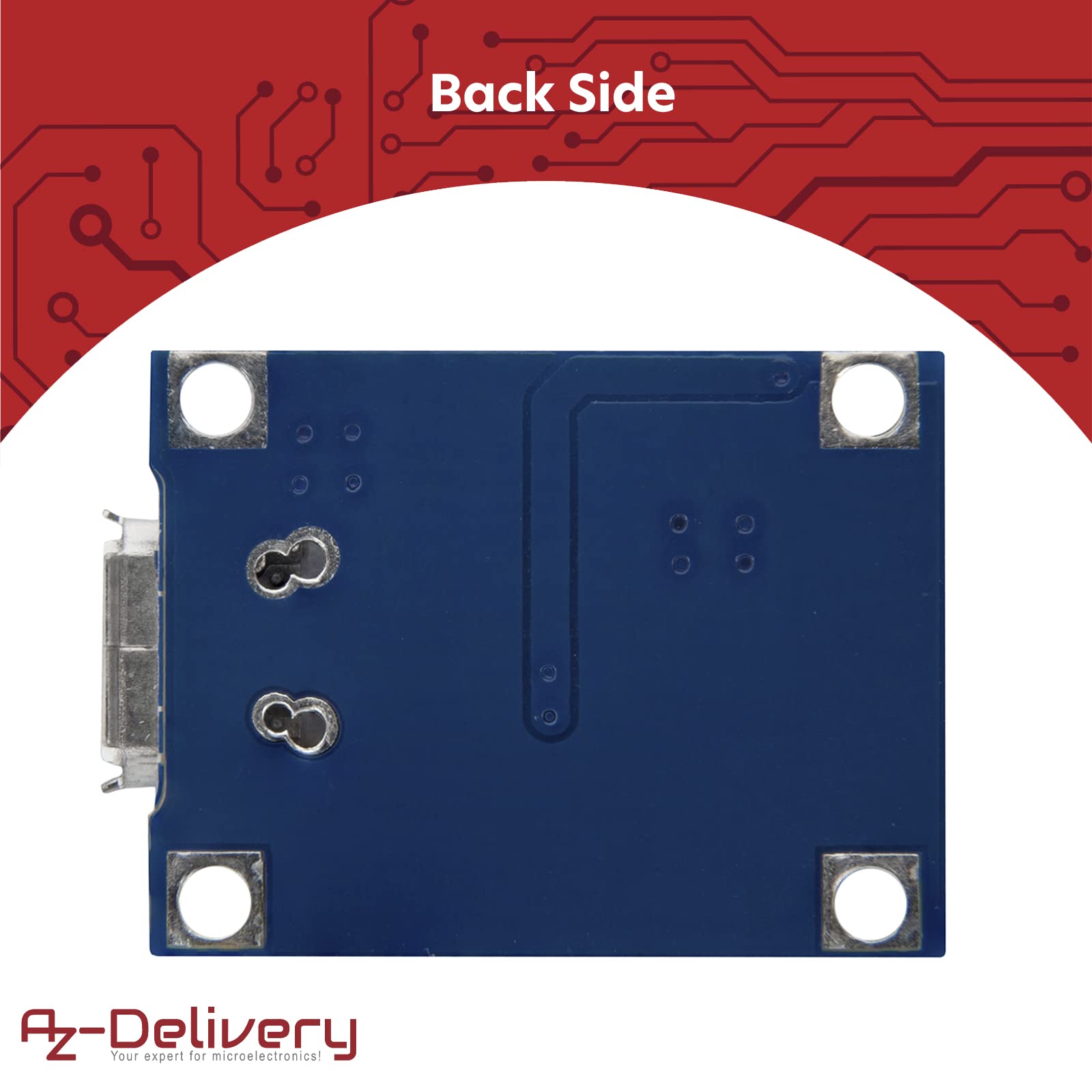 AZDelivery Compatible with TP4056 Micro USB 5V 1A 18650 Lithium 3.7 V Li-Ion Battery Charging Board Module Including E-Book!