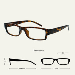 The Reading Glasses Company Brown Tortoiseshell Lightweight Comfortable Readers Value 2 Pack Mens Womens RR32-2 and1.00