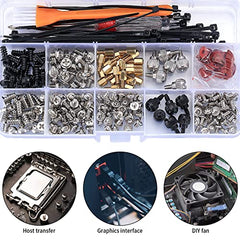 TOOINKCV 350 Pcs PC Screws Set, Personal Computer Standoffs Screws Kit, Laptop Notebook Motherboard Standoffs Screws Kit for Hard Drive Computer Case Motherboard Fan Power Graphics CD-ROM