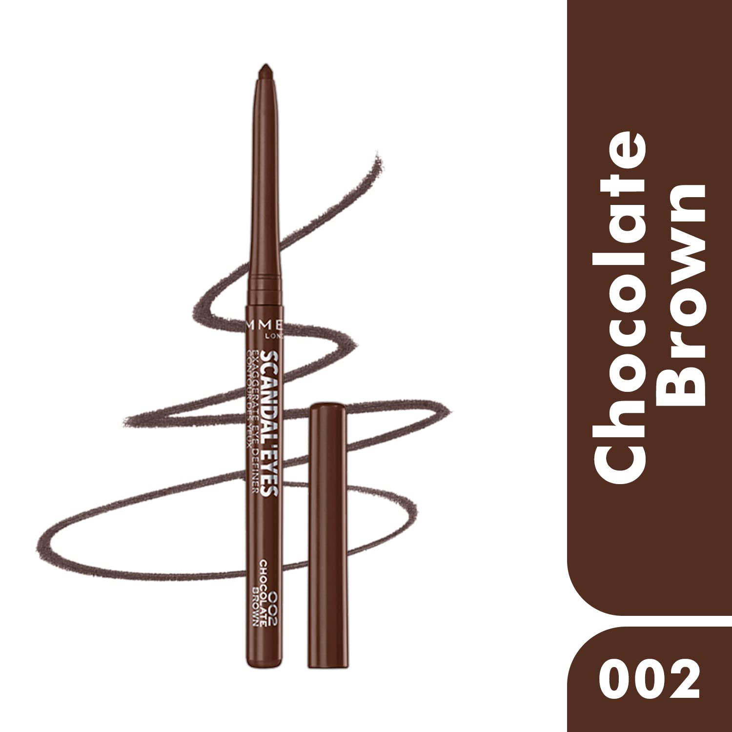 Rimmel Scandaleyes Exaggerate Eye Definer, 002 Chocolate Brown, 0.35g