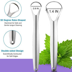 3 Kinds Tongue Scraper Gift Set,Stainless Steel Tongue Cleaners with Case Fresh Breath Restored Taste