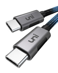 uni USB C to USB C Cable 4.5M for Phone Laptop Switch 100W [Aluminum,Nylon Cable] Type-C PD Fast Charge Compatible with iPhone 15, iPad Pro, MacBook Air/Pro/Mini, Samsung,etc