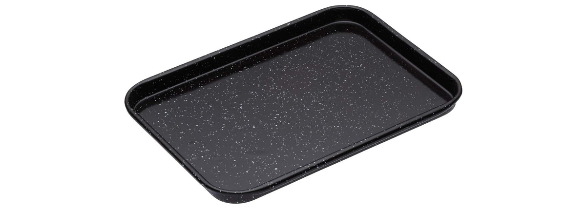 MasterClass Small Baking Tray, Scratch Resistant Vitreous Enamel and Induction Safe, 1 mm Thick Steel, 24 x 18 cm