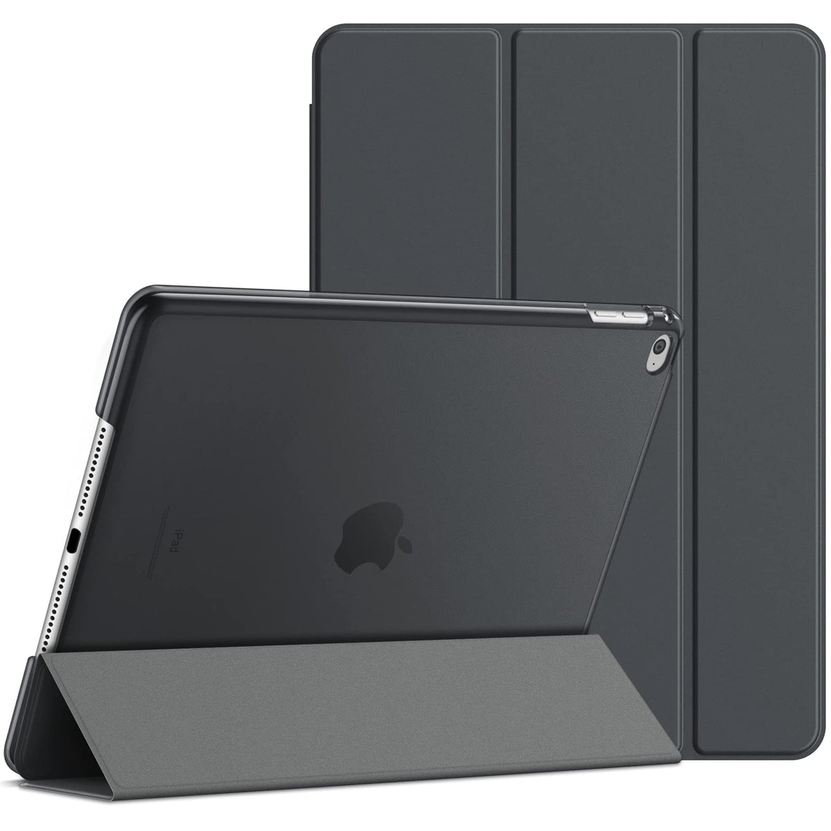 JETech Case for iPad Air 2 (Not for iPad Air 1st Edition), Smart Cover Auto Wake/Sleep (Dark Grey)