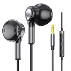 Headphones Wired, In-Ear Wired Earphones Earbuds, Half in Ear Headphones 3.5mm Jack, Wired Headphones with Microphone and Volume Control for iPhone, Samsung, Android, iPad,MP3,Most 3.5mm Audio Devices