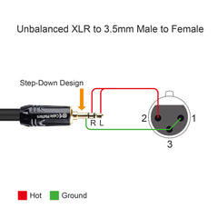 Cable Matters (1/8 Inch Unbalanced 3.5mm to XLR Cable 1.8 m Male to Female (XLR to 3.5mm Cable, XLR to 3.5mm jack, XLR to 1/8 Cable, 3.5mm to XLR Cable)