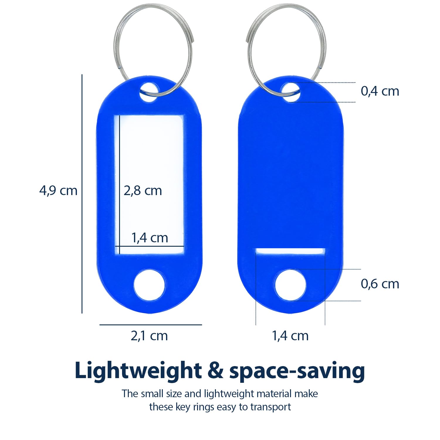 Westcott Key Tags 10 Pieces   10 Pack of Robust Tags for Labelling Keys with Exchangeable Labels   with Metal Ring and in Five Colours   E-10655 00